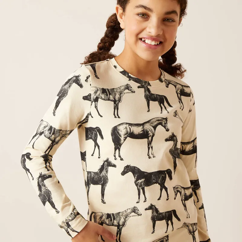 Ariat Youth Sepia Equine T-Shirt Summer Sand-3