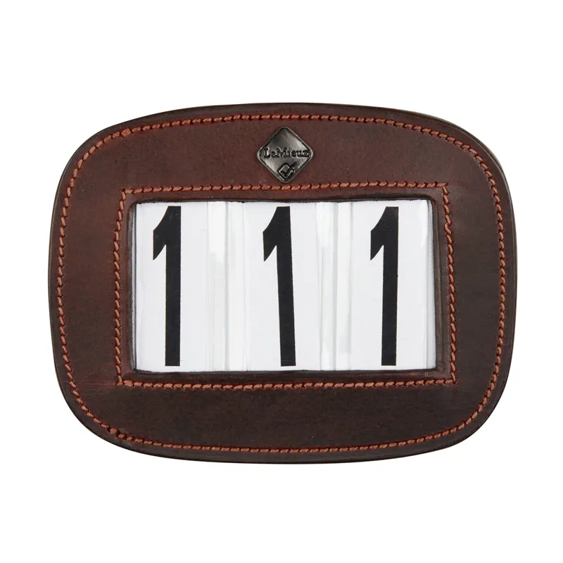 LeMieux Saddle Number Holder Square Distressed Brown