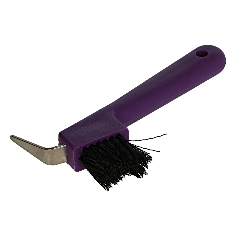 Ezi-Groom Hoof Pick Brush in Purple