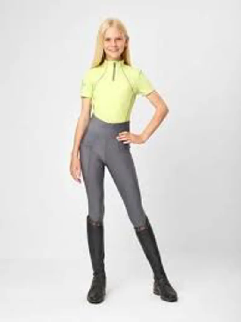 LeMieux Young Rider Short Sleeve Base Layer Kiwi-3