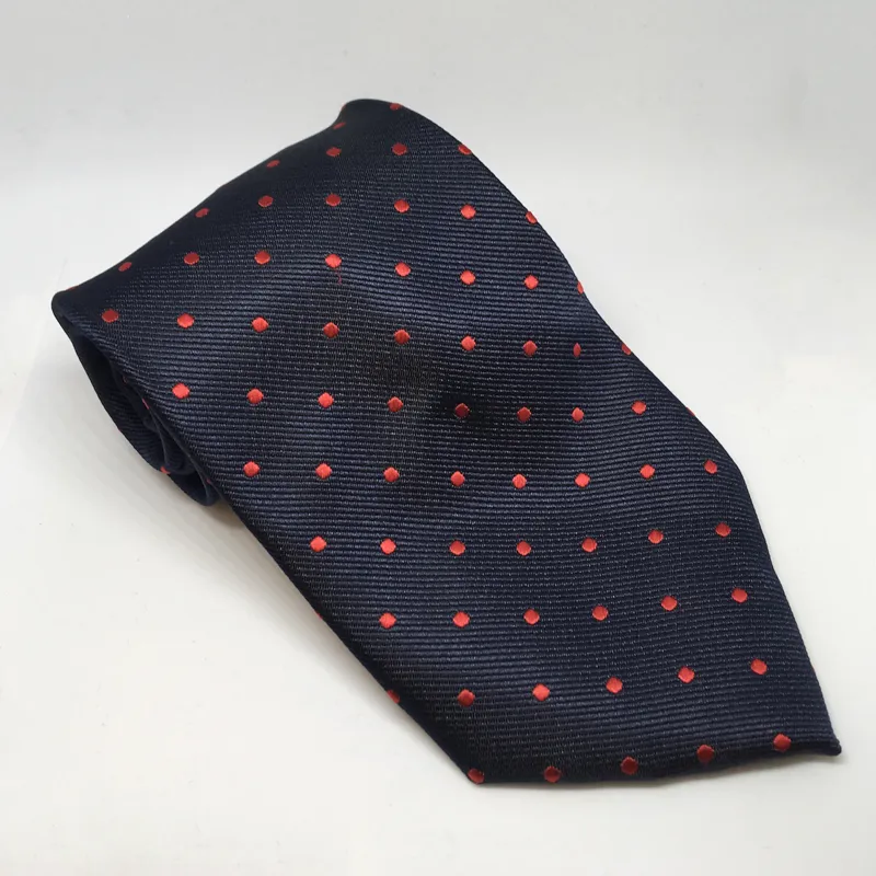 Equetech Show Tie Junior Polka Dot Navy/Red