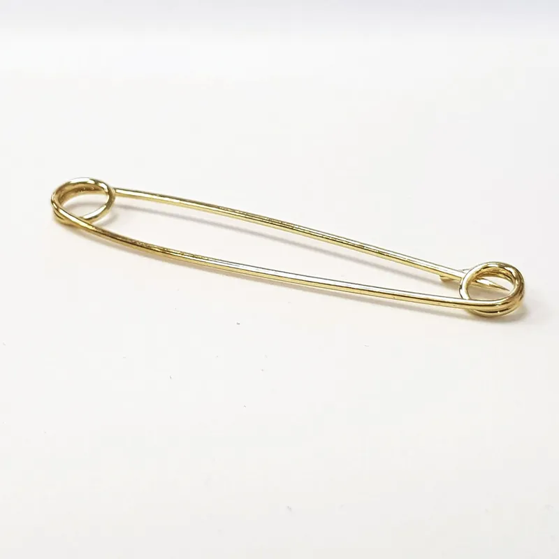 Equetech 75mm Traditional Plain Stock Pin in Gold